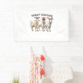 Merry Goatmas Tierziege Lover Frohe Weihnachten Banner (Insitu)
