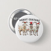 Merry Goatmas Tierziege Lover Frohe Weihnachten Button (Vorne & Hinten)