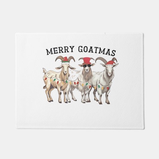 Merry Goatmas Tierziege Lover Frohe Weihnachten Fußmatte (Vorderseite)