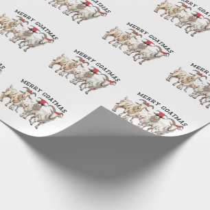Merry Goatmas Tierziege Lover Frohe Weihnachten Geschenkpapier