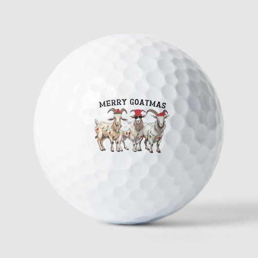 Merry Goatmas Tierziege Lover Frohe Weihnachten Golfball (Vorderseite)