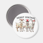 Merry Goatmas Tierziege Lover Frohe Weihnachten Magnet (Vorderseite/Rückseite)