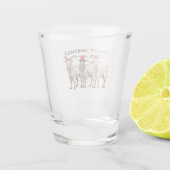 Merry Goatmas Tierziege Lover Frohe Weihnachten Schnapsglas (Rückseite)