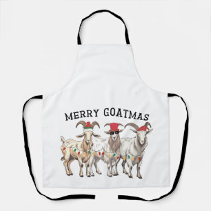 Merry Goatmas Tierziege Lover Frohe Weihnachten Schürze