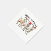 Merry Goatmas Tierziege Lover Frohe Weihnachten Serviette (Ecke)