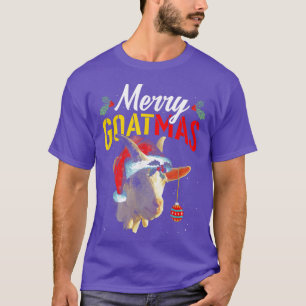Merry Goatmas Ugly Christmas Sweater Goat Lover Fa T-Shirt