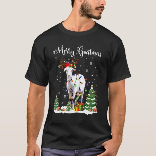 Merry Goatmas Ziege Weihnachtsmann Weihnachtsmann T-Shirt (Vorderseite)