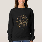 Merry Gold Christmas Novelty blk Sweatshirt (Vorderseite)