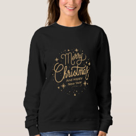 Merry Gold Christmas Novelty blk Sweatshirt