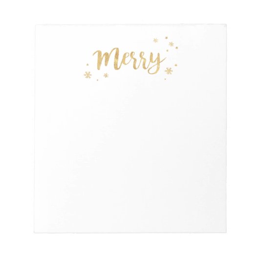 Merry (Gold) Notizblock (Vorderseite)