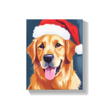 Merry Golden Retriever | Weihnachtsmannmütze Dog W