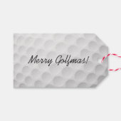 Merry Golfmas Golf Ball Design Geschenk Tag Geschenkanhänger (Vorderseite (Horizontal))