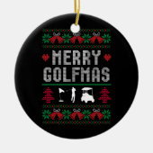 Merry Golfmas Golf Golfing Golfer Ugly Weihnachten Keramik Ornament (Vorne)