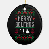 Merry Golfmas Golf Golfing Golfer Ugly Weihnachten Keramik Ornament (Links)