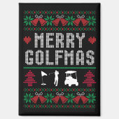 Merry Golfmas Golf Golfing Golfer Ugly Weihnachten Magnet (Vorderseite)