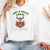 Merry Goose and a Good Book Funny Christmas Hoodie