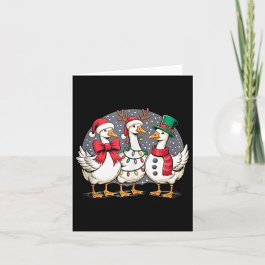 Merry Goose Funny Christmas Silly Humor Family Chr Karte (Vorderseite)