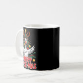 Merry Goose-mas Reindeer Antlers Funny Christmas G Kaffeetasse (Vorderseite Links)