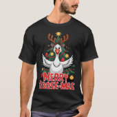 Merry Goose-mas Reindeer Antlers Funny Christmas G T-Shirt (Vorderseite)