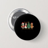 Merry Goose On The Loose Funny Christmas Silly Hum Button (Vorne & Hinten)