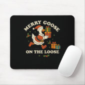 Merry Goose On The Loose Funny Christmas Silly Hum Mousepad (Mit Mouse)