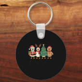 Merry Goose On The Loose Funny Christmas Silly Hum Schlüsselanhänger (Vorderseite)