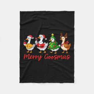 Merry Goosemas Albern Goose Funny Xmas Wo Fleecedecke