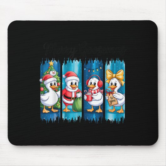 Merry Goosemas Christmas Cheer Festive Ducks Mousepad (Vorne)