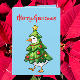Merry Goosemas Family Foto Grußkarte Karte