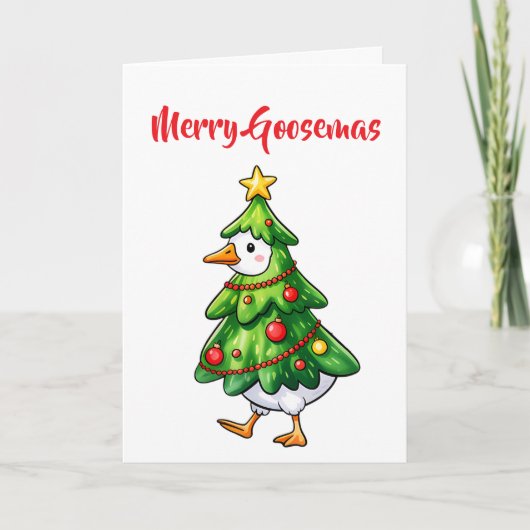 Merry Goosemas Family Foto Grußkarte Karte (Vorderseite)