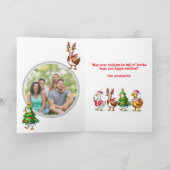 Merry Goosemas Family Foto Grußkarte Karte (Innenseite)