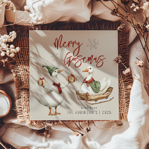 Merry Goosemas Whimsische Gans Weihnachten