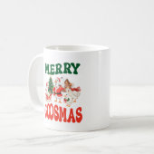 Merry Goosmas Christmas Gänse Familie Santa Goose Kaffeetasse (Vorderseite Links)