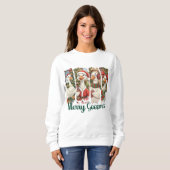 Merry Goosmas Cute Brushstroke Goose Christmas Sweatshirt (Vorne ganz)