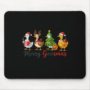 Merry Goosmas Funny Goose Weihnachtsfeier Mousepad