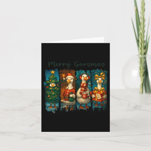 Merry Goosmas - Just A Jolly Goose - Christmas Goo Karte (Vorderseite)