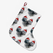 Merry Gorilla Christmas Großer Weihnachtsstrumpf (Vorderansicht (hängend))