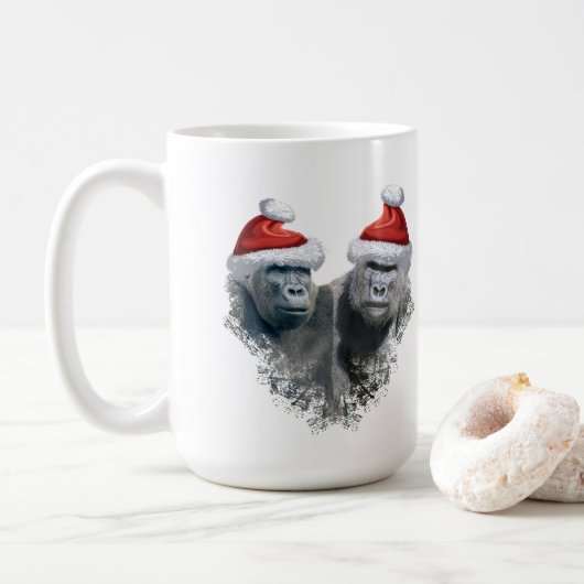 Merry Gorilla Christmas Kaffeetasse (Mit Donut)