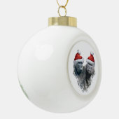 Merry Gorilla Christmas Keramik Kugel-Ornament (Links)