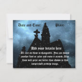 Merry Gothic Weihnachtsblauen Einladungen (Rückseite)