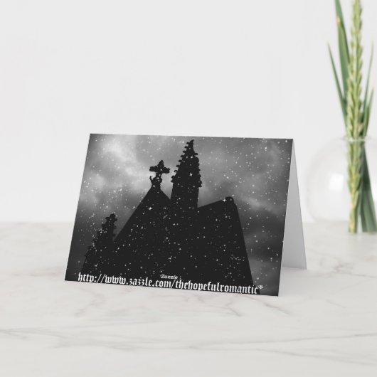 Merry Gothic Weihnachtskarte Feiertagskarte (Rückseite)