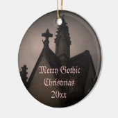 Merry Gothic Weihnachtskrypt Keramikornament (Links)
