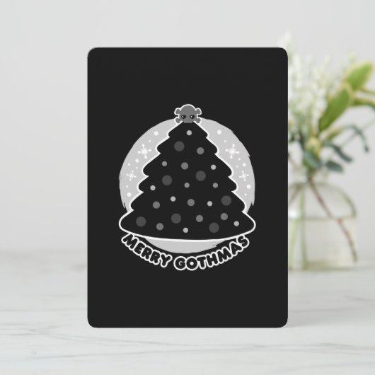 Merry Gothmas Feiertagskarte (Stehend Vorderseite)
