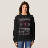 Merry Gothmas Goth Weihnachten Ugly Sweater Spider Sweatshirt (Vorne ganz)