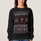 Merry Gothmas Goth Weihnachten Ugly Sweater Spider Sweatshirt (Vorderseite)
