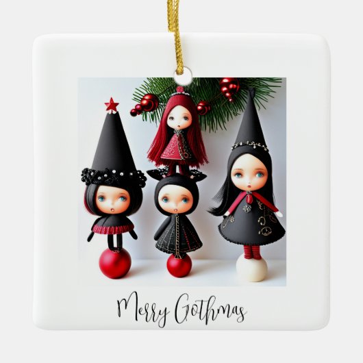 "Merry Gothmas" Keramikornament (Vorderseite)