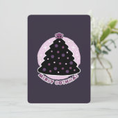 Merry Gothmas Lila Feiertagskarte (Stehend Vorderseite)