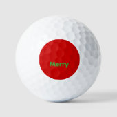 Merry Green Name on Red Golfball (Vorderseite)