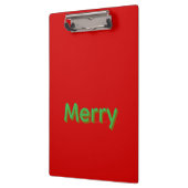 Merry Green Name on Red Klemmbrett (Links)