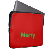 Merry Green Name on Red Laptopschutzhülle (Vorne Rechts)